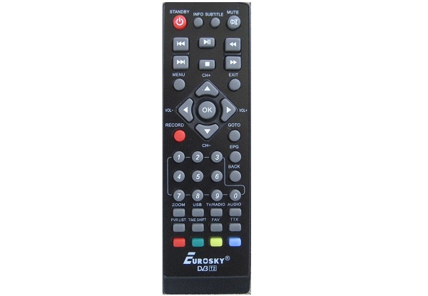 EUROSKY DVB-T2 ES-3010/3011/3015/3021/11/12/15, OpenFox T2-Mini SMART, Lorton ES-4090HD DVB-T2 пульт